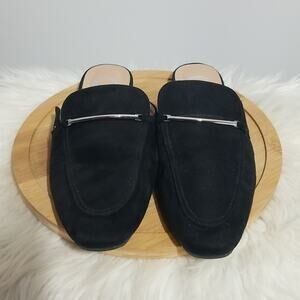 NWT Journee Collection Ameena Black Vegan Leather Mule Flats